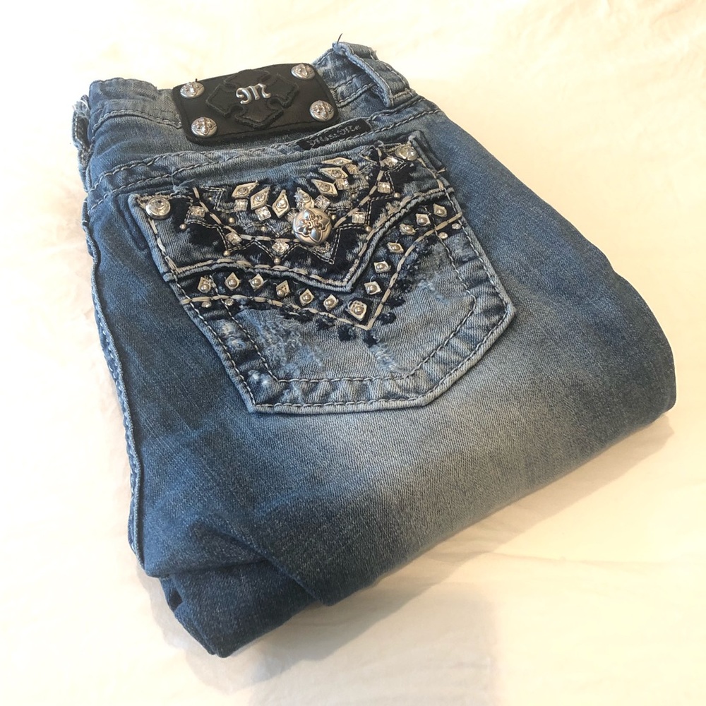 Miss Me Signature Skinny Blue Light Wash Jeans